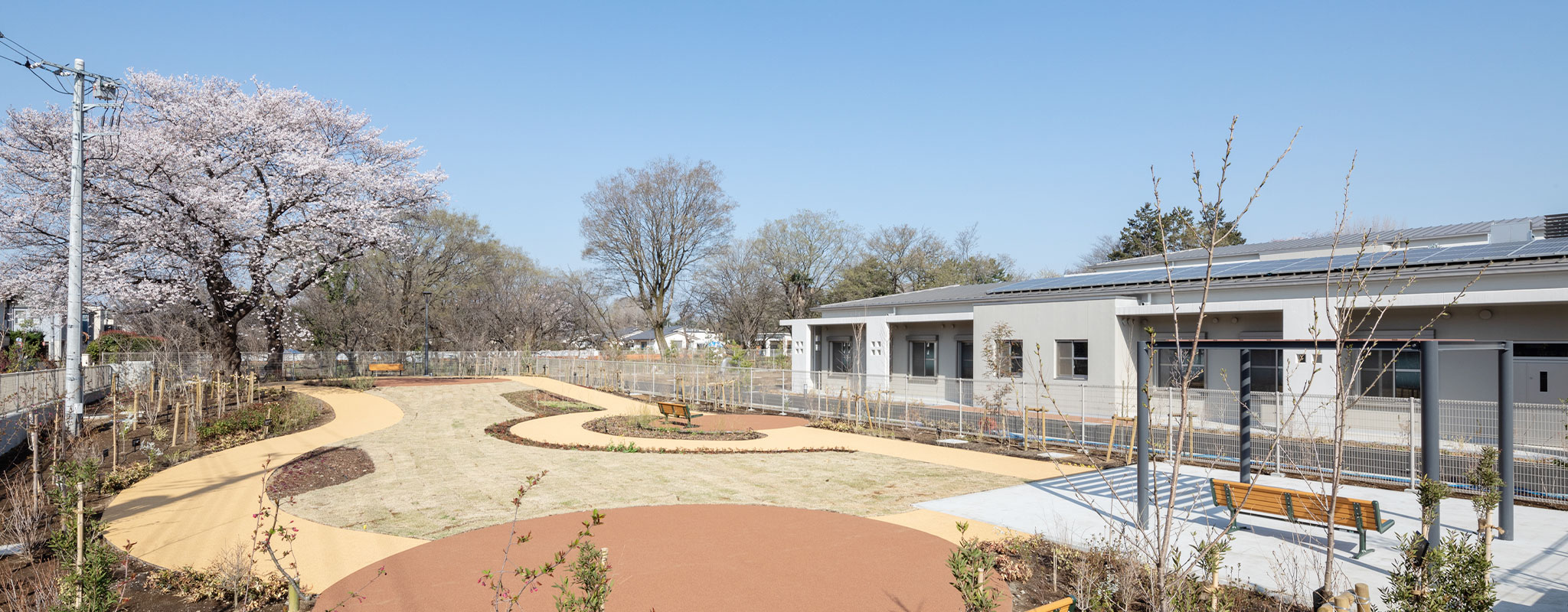 東京都東村山福祉園の俯瞰全体