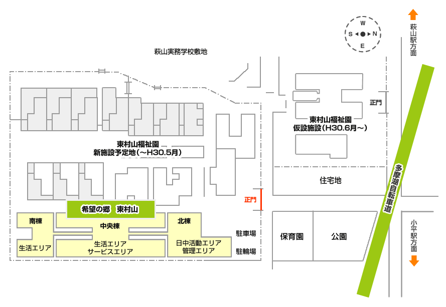 建物の配置図