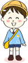 幼稚園生登園のイラスト