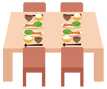 夕食のイラスト