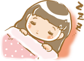小学生が寝ているイラスト