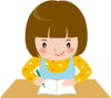 子どもが学習しているイラスト