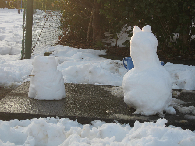 雪だるまの写真