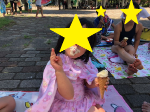 休憩中の児童の様子