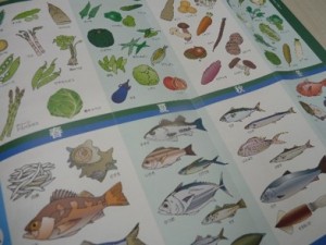 旬の野菜カレンダー・旬の魚介カレンダーの写真