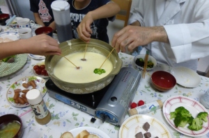 チーズフォンデュ