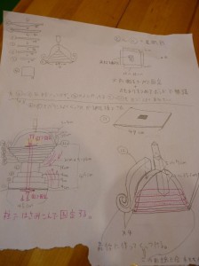お神輿の設計図の写真