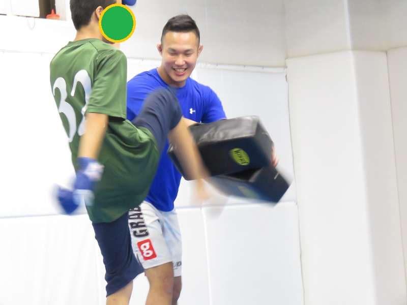 ミット打ちの様子3