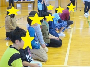 応援している様子