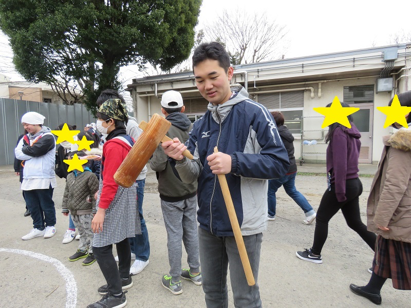 もちつき会の杵