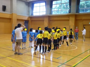 練習試合開始前の写真
